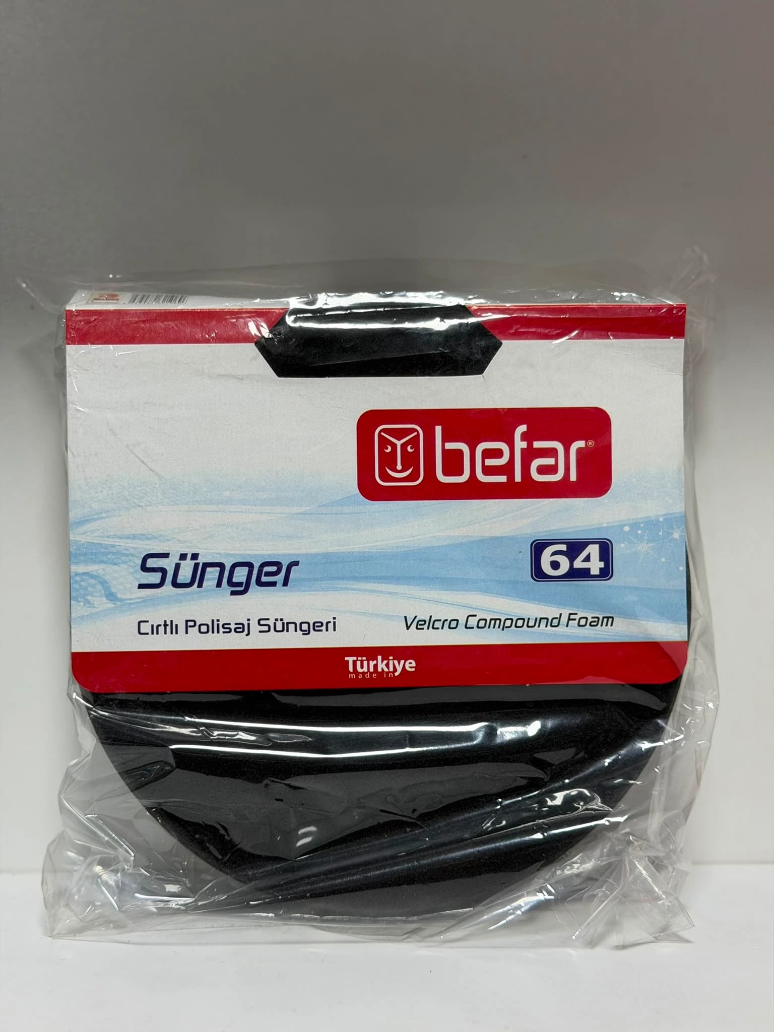 BEFAR 6403 CIRTLI CİLA SÜNGERİ SİYAH 180MM