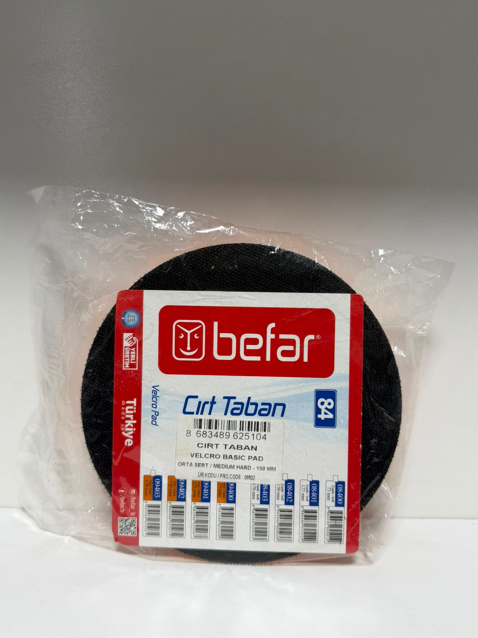 BEFAR 9502 CIRTLI TABAN ORTA SERT 150MM