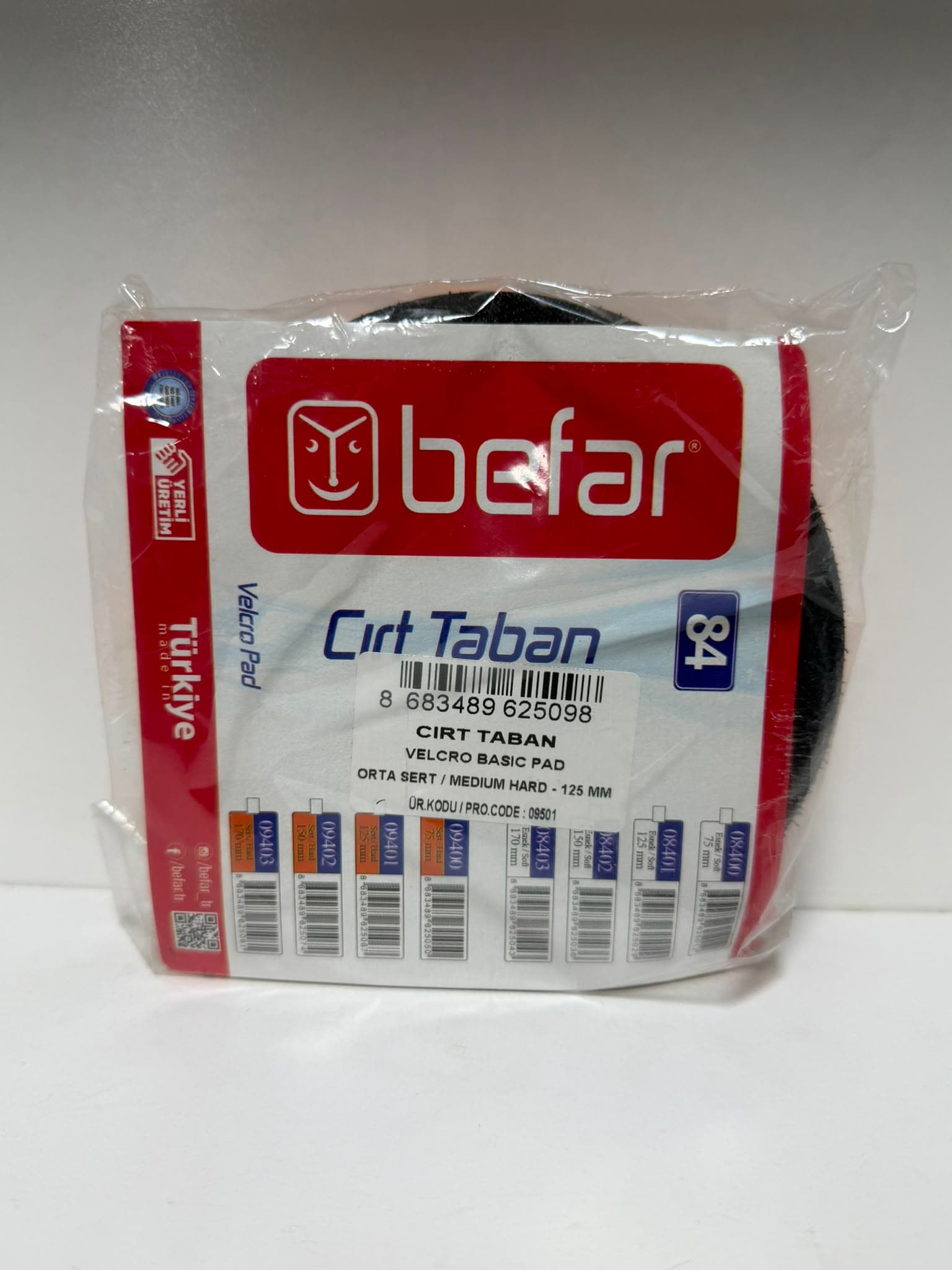 BEFAR 8501 ORTA SERT TABAN 125MM